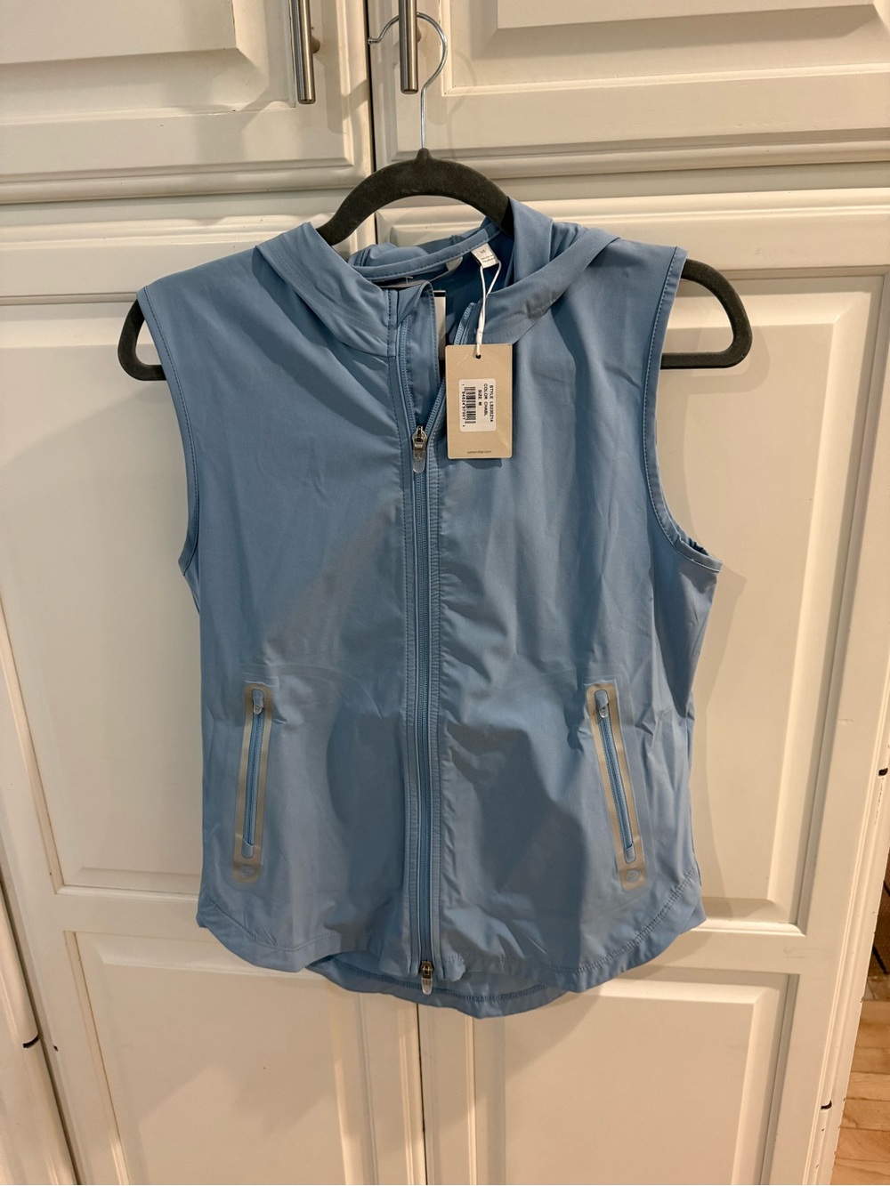 NWT Peter Millar Jameson Flex Adapt Hooded Golf Vest Women’s M Blue